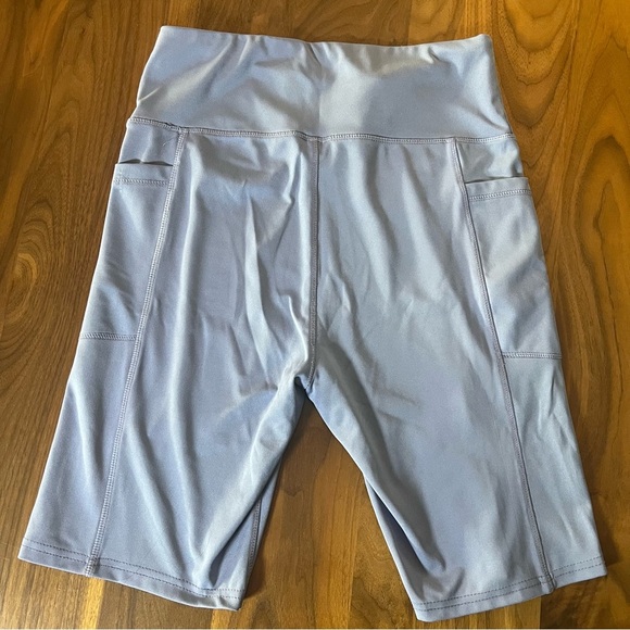 Adrienne Vitadini Sport Light Purple Gray Long Women's Biker Shorts Size Large - Picture 7 of 10